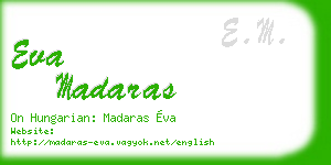 eva madaras business card