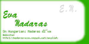 eva madaras business card